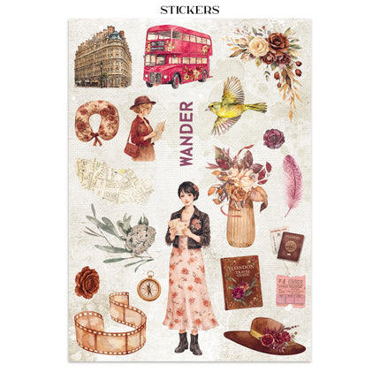 Printed Art Junk journal: stickers, cut-outs, backgrounds for Art and Craft - Our Way