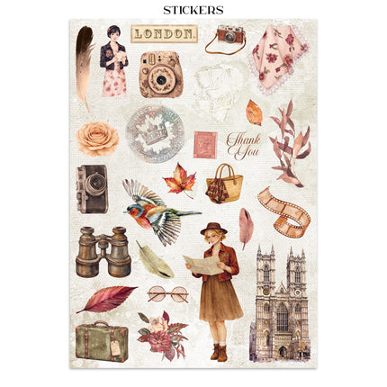 Printed Art Junk journal: stickers, cut-outs, backgrounds for Art and Craft - Our Way