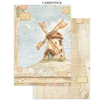 Printed Art Junk journal: stickers, cut-outs, backgrounds for Art and Craft - Cozy Family