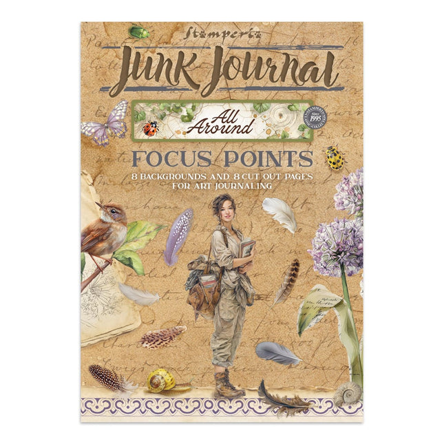 Printed art junk journal focus points for art and craft A5 - All Around