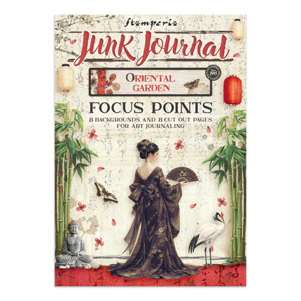 Printed Art Junk Journal Focus Points for Art and Craft A5 - Oriental Garden 
