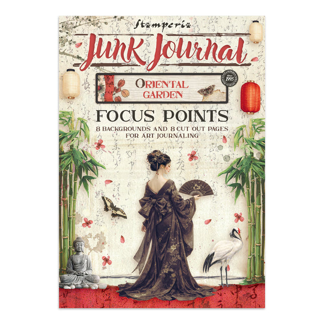 Printed Art Junk Journal Focus Points for Art and Craft A5 - Oriental Garden 