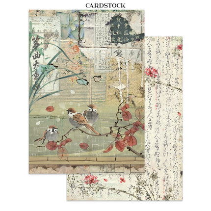 Printed Art Junk Journal Focus Points for Art and Craft A5 - Oriental Garden 