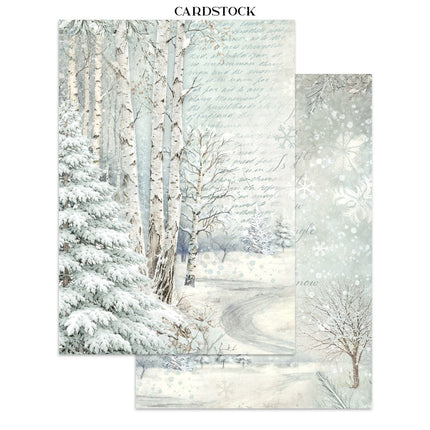 Printed Art Junk Journal Focus Points for Art and Craft A5 - White Christmas