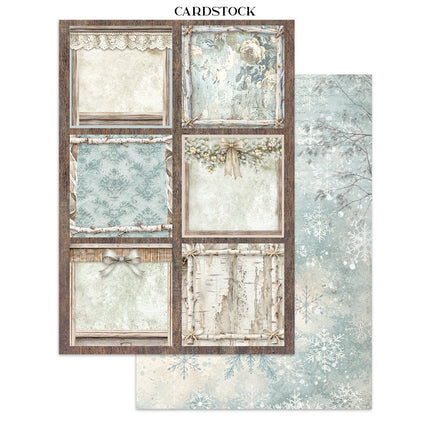 Printed Art Junk Journal Focus Points for Art and Craft A5 - White Christmas