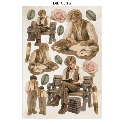 Printed Art Junk Journal Focus Points for Art and Craft A5 - Flowers and Poems