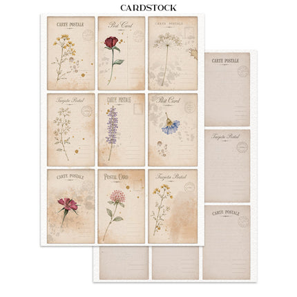 Printed Art Junk Journal Focus Points for Art and Craft A5 - Flowers and Poems