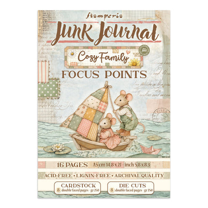Printed Art Junk Journal Focus Points for Art and Craft A5 - Cozy Family
