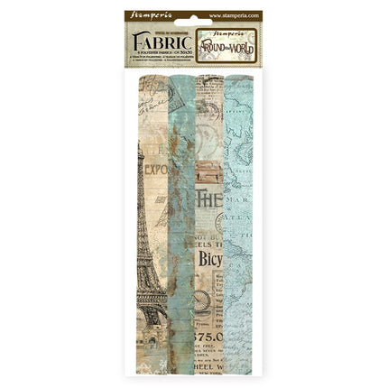 Pack 4 sheets fabric cm 30x30 - Around the world
