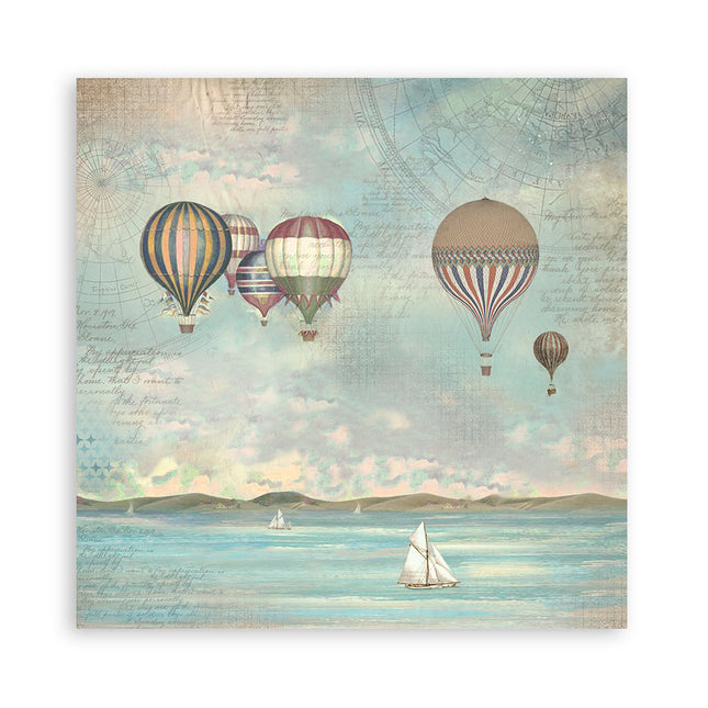 Pack of 4 fabric sheets 30x30 cm - Sea Land