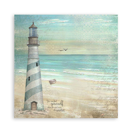 Pack of 4 fabric sheets 30x30 cm - Sea Land