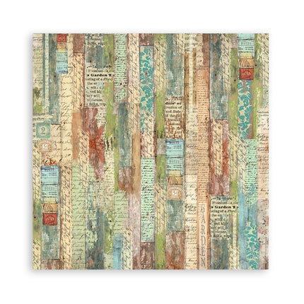 Pack of 4 fabric sheets 30x30 cm - Garden