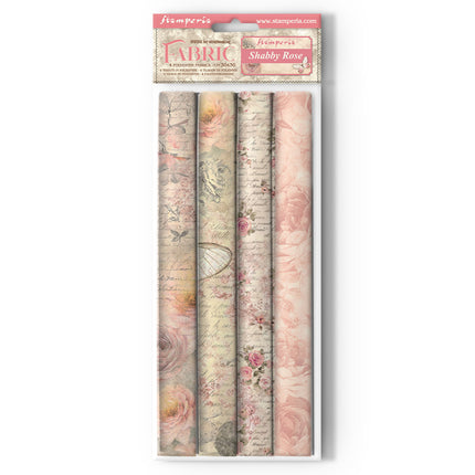 Pack 4 sheets fabric cm 30x30 - Shabby Rose