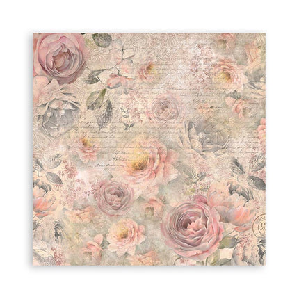 Pack 4 sheets fabric cm 30x30 - Shabby Rose