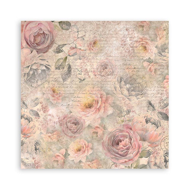 Pack 4 sheets fabric cm 30x30 - Shabby Rose