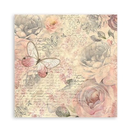 Pack 4 sheets fabric cm 30x30 - Shabby Rose