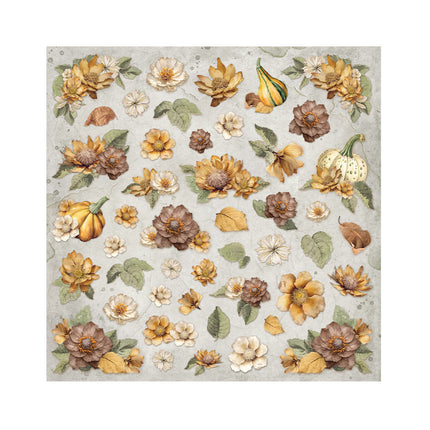 Pack 4 sheets fabric 30x30 cm - Golden Harmony