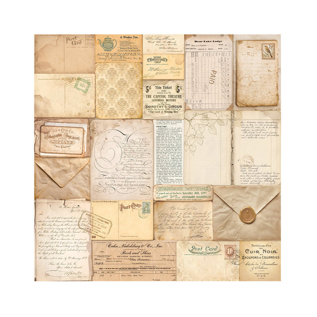 Pack 4 sheets fabric 30x30 cm - Golden Harmony