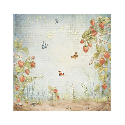 Pack of 4 fabric sheets 30x30 cm - Hidden Grove