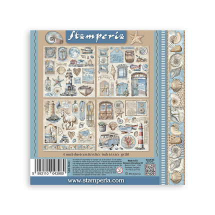 Stickers 165x165 mm 4 sheets - Silent Sea