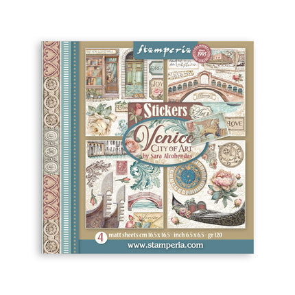 Sticker Album 165x165 mm 4 sheets - Venice City of Art