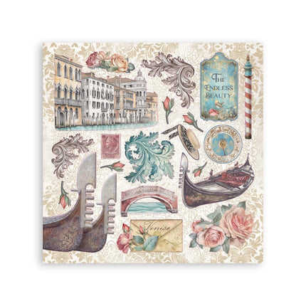 Sticker Album 165x165 mm 4 sheets - Venice City of Art