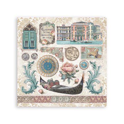 Sticker Album 165x165 mm 4 sheets - Venice City of Art