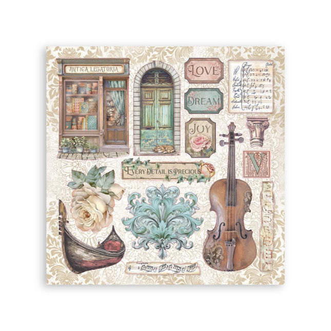 Sticker Album 165x165 mm 4 sheets - Venice City of Art