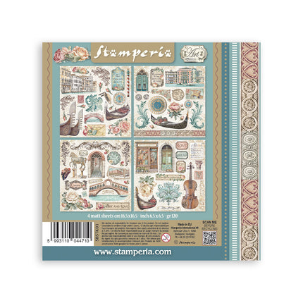 Sticker Album 165x165 mm 4 sheets - Venice City of Art