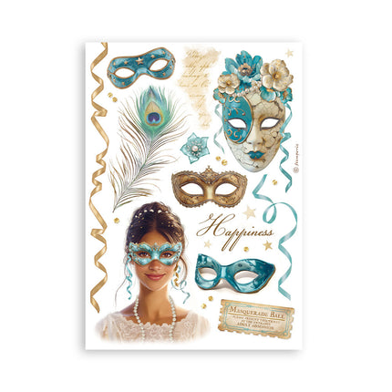 Washi pad 8 sheets A5 - Masquerade