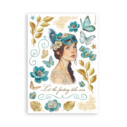 Washi pad 8 sheets A5 - Masquerade