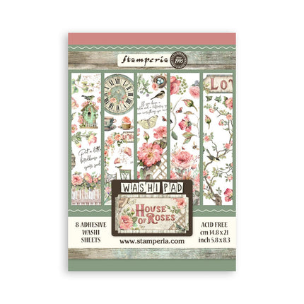 Washi pad 8 sheets A5 - House of Roses