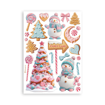 Washi pad 8 sheets A5 - Candy Christmas