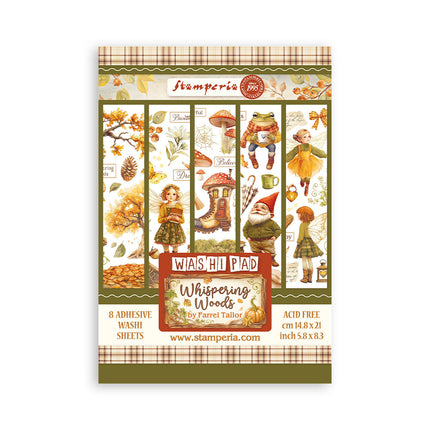 Washi pad 8 sheets A5 - Whispering woods