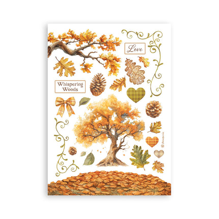 Washi pad 8 sheets A5 - Whispering woods