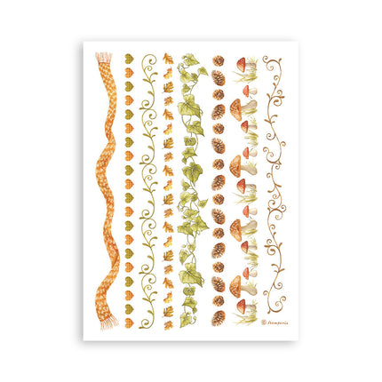 Washi pad 8 sheets A5 - Whispering woods