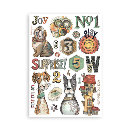 Washi pad 8 sheets A5 - Furry Friends