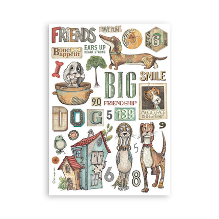 Washi pad 8 sheets A5 - Furry Friends
