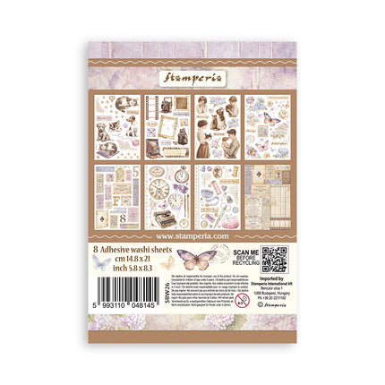 Washi pad 8 sheets A5 - Quiet Days