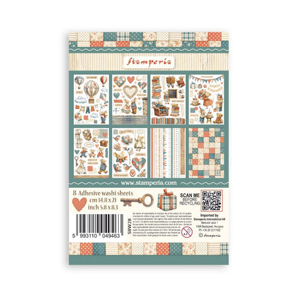 Washi pad 8 sheets A5 - Family