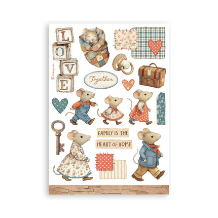 Washi pad 8 sheets A5 - Family