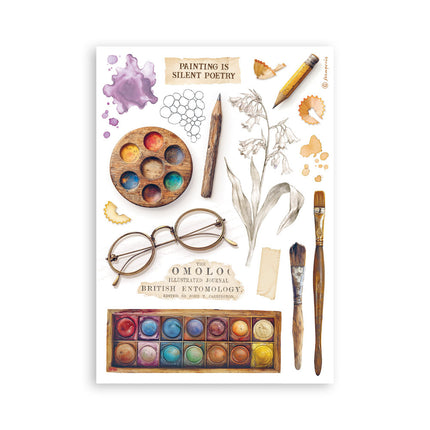 Printed washi pad for art and craft A5 8 sheets - All Around