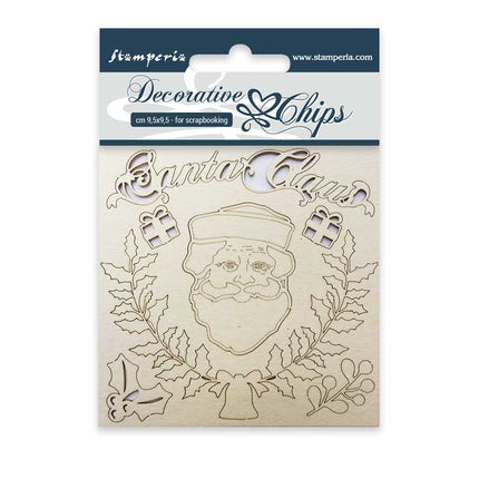 Decorative chips cm. 9,5x9,5 Santa claus