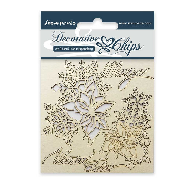 Decorative chips cm. 9,5x9,5 Magic winter tales
