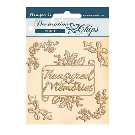 Decorative chips cm 14x14 - Romantic Christmas memories