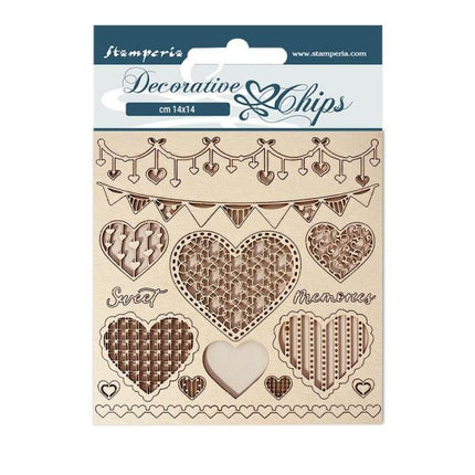 Decorative chips cm 14x14 - DayDream hearts