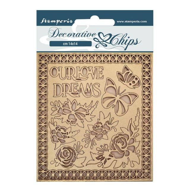Decorative chips cm 14x14 - Garden of Promises Our love, dreams
