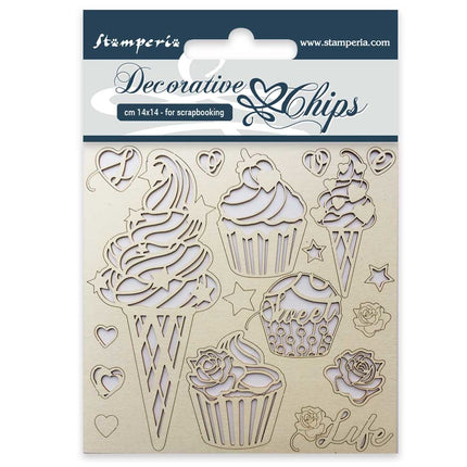Decorative chips cm. 14x14 Ice cream