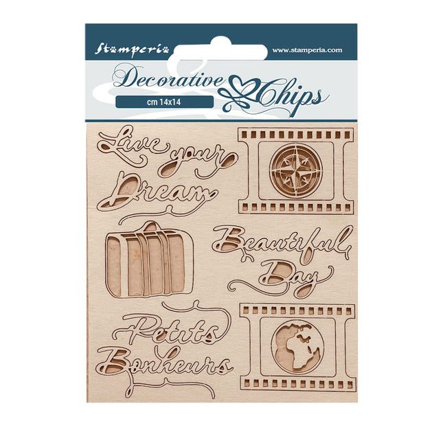 Decorative chips cm 14x14 - Create Happiness Oh lá lá Live your dream