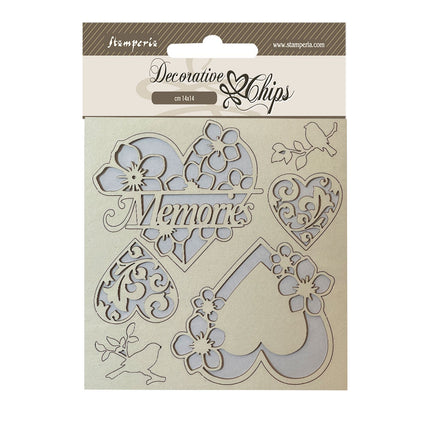 Decorative chips cm 14x14 - Blue Land memories